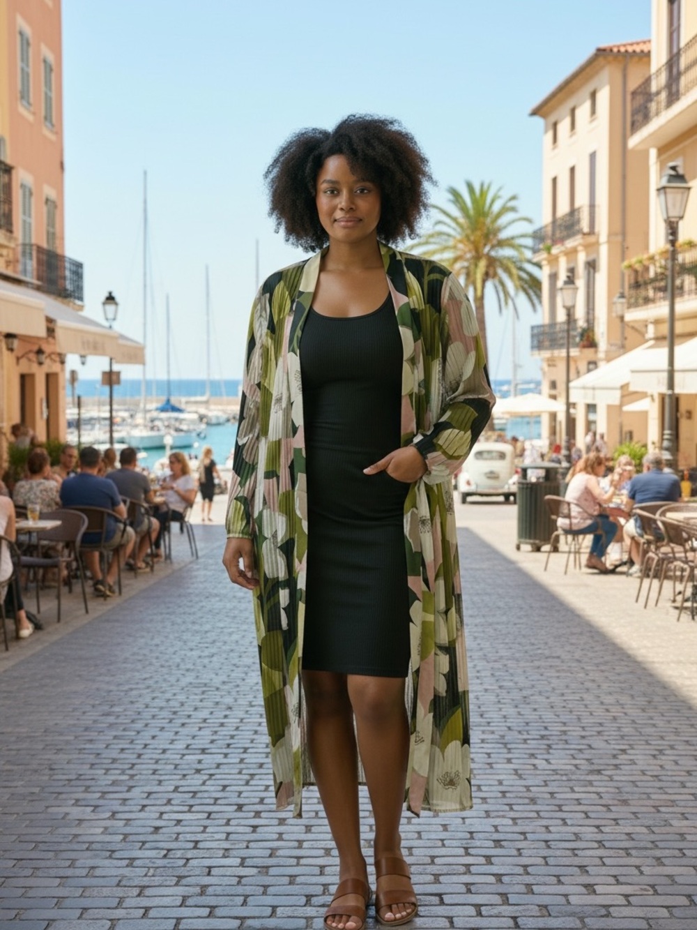 DR2 Chiffon Floral Print Kimono Duster